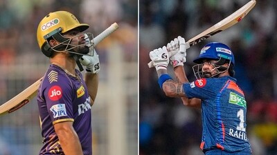 Rinku Singh (L) and KL Rahul still have an outside chance to make it to India's T20 World Cup squad (PTI-AP) Rinku Singh (L) and KL Rahul still have an outside chance to make it to India's T20 World Cup squad (PTI-AP)