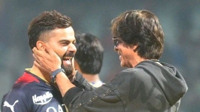 Shah Rukh Khan with Virat Kohli at a recent IPL match in Kolkata's Eden Gardens. (File Photo) Shah Rukh Khan with Virat Kohli at a recent IPL match in Kolkata's Eden Gardens. (File Photo)