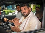 Brij Bhushan Sharan Singh, Ex-WFI chief leaves the Rouse Avenue Court after appearing in an alleged sexual harassment case at DDU Marg in New Delhi on April 18, 2024.