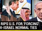 IRAN RIPS U.S. FOR 'FORCING' SAUDI-ISRAEL NORMAL TIES