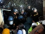 Police push into UCLA campus, detain dozens on pro-Palestinian protesters (AP Photo/Jae C. Hong)