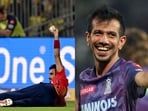 Yuzvendra Chahal was left in splits after Harshal Patel copied his celebration. Yuzvendra Chahal was left in splits after Harshal Patel copied his celebration.