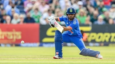 India's Rinku Singh plays a shot (BCCI Twitter) India's Rinku Singh plays a shot (BCCI Twitter)