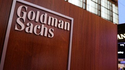 The logo for Goldman Sachs is seen. (Reuters)
