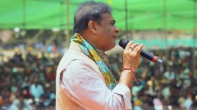 Assam chief minister Himanta Biswa Sarma campaigns in Dhubri district for the Lok Sabha polls (Twitter Photo) Assam chief minister Himanta Biswa Sarma campaigns in Dhubri district for the Lok Sabha polls (Twitter Photo)