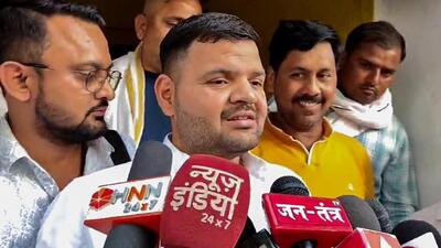 BJP’s Kaiserganj candidate Karan Bhushan Singh speaks to the media on Thursday. (ANI PHOTO) BJP’s Kaiserganj candidate Karan Bhushan Singh speaks to the media on Thursday. (ANI PHOTO)