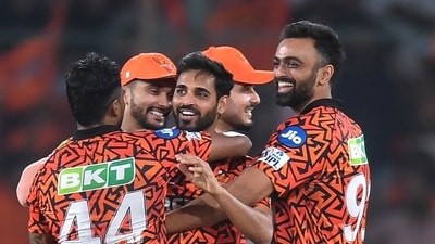 Bhuvneshwar won player of the match for his figures of 3/41 (AFP) Bhuvneshwar won player of the match for his figures of 3/41 (AFP)
