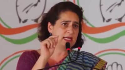 Congress leader Priyanka Gandhi addressed a public gathering in MP’s Morena on Thursday (Twitter Photo) Congress leader Priyanka Gandhi addressed a public gathering in MP’s Morena on Thursday (Twitter Photo)