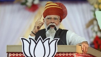 Prime Minister Narendra Modi addresses an election rally. (REUTERS file)