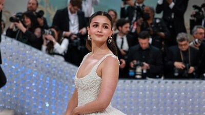 Alia Bhatt at the Met Gala 2023. (PTI) Alia Bhatt at the Met Gala 2023. (PTI)