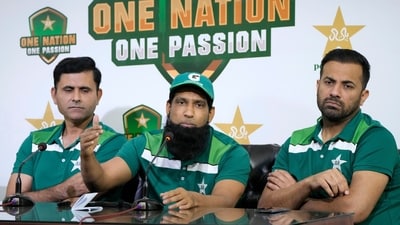 Members of the Pakistan cricket team's selection committee, from left to right, Abdul Razak, Mohammad Yousaf and Wahab Riaz (AP) Members of the Pakistan cricket team's selection committee, from left to right, Abdul Razak, Mohammad Yousaf and Wahab Riaz (AP)