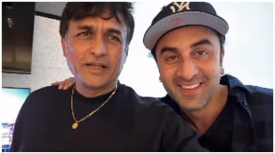 Ajinkya Deo and Ranbir Kapoor on the sets of Ramayana. Ajinkya Deo and Ranbir Kapoor on the sets of Ramayana.