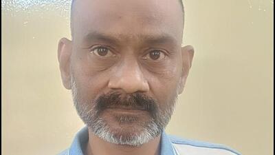 Shyam Kishore in police custody. (HT Photo)