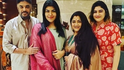 Sundar C and Khushbu now have two daughters, Avantika and Anandita,