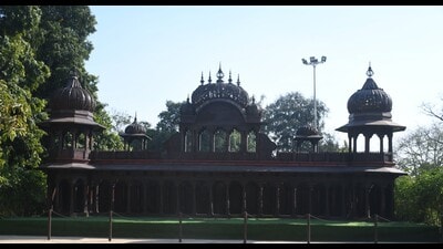 The replica of a monument at the park. (HT)