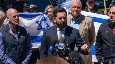 U.S. Rep. Mike Lawler (R-NY) speaks during a press conference outside of Columbia University on April 22, 2024 in New York City. (Photo by David Dee Delgado / GETTY IMAGES NORTH AMERICA / Getty Images via AFP) (Getty Images via AFP) U.S. Rep. Mike Lawler (R-NY) speaks during a press conference outside of Columbia University on April 22, 2024 in New York City. (Photo by David Dee Delgado / GETTY IMAGES NORTH AMERICA / Getty Images via AFP) (Getty Images via AFP)