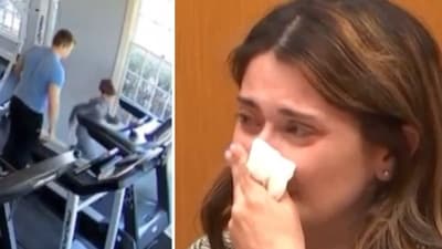 Mom breaks down after video shows NJ dad forcing son to run on treadmill days before child's death (Court TV) Mom breaks down after video shows NJ dad forcing son to run on treadmill days before child's death (Court TV)