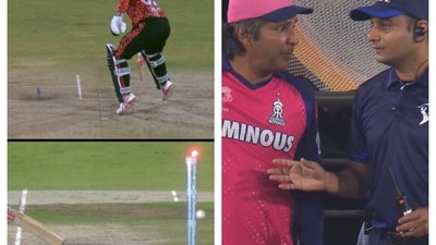 Kumar Sangakkara fumes at the umpire after controversial decision Kumar Sangakkara fumes at the umpire after controversial decision
