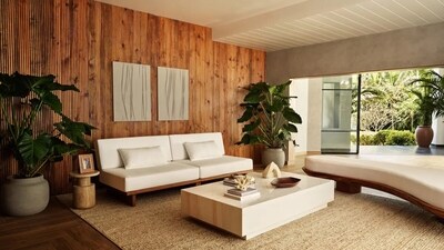 Lined with wooden wall panels, warm wooden flooring and muted interior style with a calm, neutral colour palette, Janhvi Kapoor's family home allows the picturesque outdoor views to be the home’s focal point. Lined with wooden wall panels, warm wooden flooring and muted interior style with a calm, neutral colour palette, Janhvi Kapoor's family home allows the picturesque outdoor views to be the home’s focal point.
