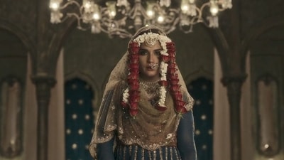 Richa Chadha in a still from Heeramandi. Richa Chadha in a still from Heeramandi.