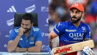 Rohit Sharma couldn't help but laugh when the question came. Rohit Sharma couldn't help but laugh when the question came.