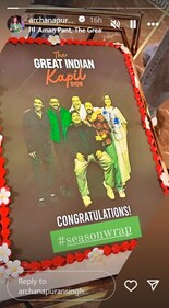 Archana Puran Singh shares season wrap for The Great Indian Kapil Show. Archana Puran Singh shares season wrap for The Great Indian Kapil Show.