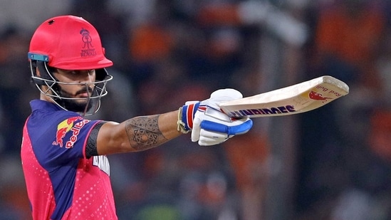 Riyan Parag slammed a quick-fire 77 to become the leading run-getter for Rajasthan Royals in IPL 2024(ANI )