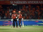 Sunrisers Hyderabad batters Nitish Reddy and Travis Head during the IPL 2024 T20 cricket match between Sunrisers Hyderabad and Rajasthan Royals at Rajiv Gandhi International Cricket Stadium, Uppal, in Hyderabad Sunrisers Hyderabad batters Nitish Reddy and Travis Head during the IPL 2024 T20 cricket match between Sunrisers Hyderabad and Rajasthan Royals at Rajiv Gandhi International Cricket Stadium, Uppal, in Hyderabad
