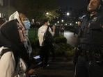 New York City police also moved in to clear an encampment at The New School in Greenwich Village on Friday. New York City police also moved in to clear an encampment at The New School in Greenwich Village on Friday.