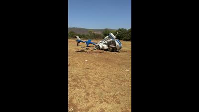 Shiv Sena leader’s helicopter crash lands in Mahad, pilot injured