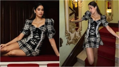 Janhvi Kapoor is here to show you how to rock vintage fashion like a pro with her latest look in a stylish check mini dress. The diva is a total stunner who always hits the fashion targets like a pro. Whether it's a mini dress or a sartorial saree, she can pull off any look to perfection. Janhvi is quite active on social media and her glam Insta-dairies filled with fashion-forward looks are a treasure trove of style inspiration for all her followers. Her latest look screams fashion finesse as it perfectly combines laces, puffy sleeves and trendy checks. (Instagram/@janhvikapoor) Janhvi Kapoor is here to show you how to rock vintage fashion like a pro with her latest look in a stylish check mini dress. The diva is a total stunner who always hits the fashion targets like a pro. Whether it's a mini dress or a sartorial saree, she can pull off any look to perfection. Janhvi is quite active on social media and her glam Insta-dairies filled with fashion-forward looks are a treasure trove of style inspiration for all her followers. Her latest look screams fashion finesse as it perfectly combines laces, puffy sleeves and trendy checks. (Instagram/@janhvikapoor)