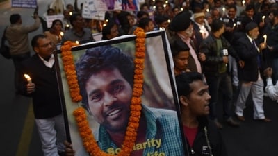 Telangana police files closure report on Rohith Vemula death case (Hindustan Times) Telangana police files closure report on Rohith Vemula death case (Hindustan Times)