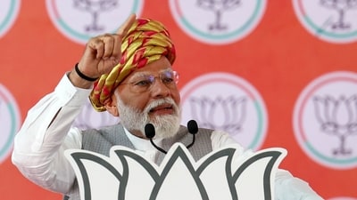 Prime Minister Narendra Modi addresses a public meeting ahead of the Lok Sabha polls. (ANI file photo) Prime Minister Narendra Modi addresses a public meeting ahead of the Lok Sabha polls. (ANI file photo)