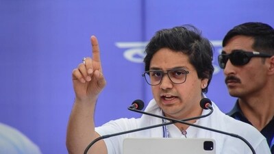 BSP national coordinator Akash Anand addresses a public meeting ahead of the Lok Sabha elections in Agra on April 11. (PTI) BSP national coordinator Akash Anand addresses a public meeting ahead of the Lok Sabha elections in Agra on April 11. (PTI)