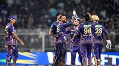Both players took two wickets each while Starc dismissed Ishan Kishan early, which meant that MI were tottering at 70/5 in the 11th over. (AFP) Both players took two wickets each while Starc dismissed Ishan Kishan early, which meant that MI were tottering at 70/5 in the 11th over. (AFP)