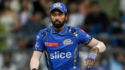 Mumbai Indians' captain Hardik Pandya looks on during the Indian Premier League (IPL) Twenty20 cricket match between Mumbai Indians and Kolkata Knight Riders (AFP) Mumbai Indians' captain Hardik Pandya looks on during the Indian Premier League (IPL) Twenty20 cricket match between Mumbai Indians and Kolkata Knight Riders (AFP)