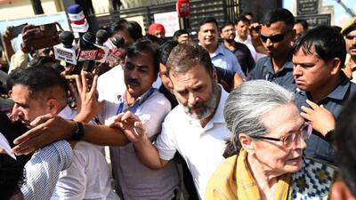 Congress leader Rahul Gandhi with his mother Sonia Gandhi after filing his nomination in Rae Bareli on Friday. (Deepak Gupta/HT Photo) Congress leader Rahul Gandhi with his mother Sonia Gandhi after filing his nomination in Rae Bareli on Friday. (Deepak Gupta/HT Photo)
