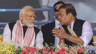 Assam CM Himanta Biswa Sarma with Prime Minister Narendra Modi in Guwahati. (PTI File Photo) Assam CM Himanta Biswa Sarma with Prime Minister Narendra Modi in Guwahati. (PTI File Photo)