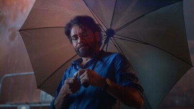 Nagarjuna in a still from Kubera, pan-India multilingual film, shot simultaneously in Tamil, Telugu, and Hindi. Nagarjuna in a still from Kubera, pan-India multilingual film, shot simultaneously in Tamil, Telugu, and Hindi.