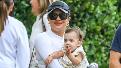 Priyanka Chopra with daughter Malti Marie Chopra Jonas in LA. (File Photo)