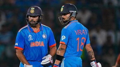 Rohit Sharma (L) and Virat Kohli during 2023 World Cup (PTI)