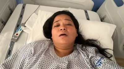 Bharti Singh shot her latest vlog from her hospital bed. Bharti Singh shot her latest vlog from her hospital bed.