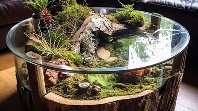 3. The Art of Tranquility: A Designated Sanctuary - Create designated Zen in spaces within your home. This could be a nook in your bedroom, a meditation corner in your living room, or even a small balcony. One can also incorporate a mini–Zen Garden using a shallow tray filled with sand or pebbles. Arrange a few smooth rocks, perhaps including a bonsai tree or a patch of moss for a touch of life. Let the soft textures of the sand and rocks invite tactility, further enhancing the sensory experience and improving the circadian rhythms. We can transform a space into a designated sanctuary for relaxation and inner peace by incorporating these elements. (Photo by ASHLEY BANSON)