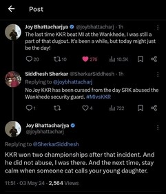 Jor Bhattacharjya on what happened between SRK and Wankhede security personnel. Jor Bhattacharjya on what happened between SRK and Wankhede security personnel.