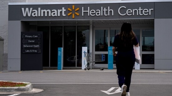 A Walmart Health center in Pinellas Park, Florida, US, on Tuesday, April 30, 2024. Walmart Inc. is abandoning its plan to build out a network of low-cost health clinics due to escalating costs and reimbursement challenges. Photographer: Thomas Simonetti/Bloomberg (Bloomberg)
