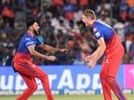 Royal Challengers Bengaluru's Cameron Green and Mohammed Siraj celebrate the wicket of Gujarat Titans' Sai Sudharsan during the match in the Indian Premier League 2024 Royal Challengers Bengaluru's Cameron Green and Mohammed Siraj celebrate the wicket of Gujarat Titans' Sai Sudharsan during the match in the Indian Premier League 2024