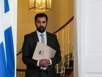Scotland's First Minister Humza Yousaf arrives to announce his resignation during a statement, at Bute House, in Edinburgh, on April 29, 2024. Humza Yousaf resigns as Scotland's first minister just days before he was due to face two confidence votes in his leadership and government. The 39-year-old politician has endured a torrid few days since ending the SNP's ruling coalition with the Scottish Greens in the Scottish parliament in Edinburgh. (Photo by Andrew Milligan / POOL / AFP) Scotland's First Minister Humza Yousaf arrives to announce his resignation during a statement, at Bute House, in Edinburgh, on April 29, 2024. Humza Yousaf resigns as Scotland's first minister just days before he was due to face two confidence votes in his leadership and government. The 39-year-old politician has endured a torrid few days since ending the SNP's ruling coalition with the Scottish Greens in the Scottish parliament in Edinburgh. (Photo by Andrew Milligan / POOL / AFP)