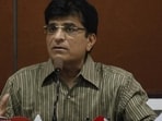 Kirit Somaiya remained defiant despite the criticism, saying he would campaign for Mahayuti candidates in all 48 constituencies in Maharashtra. (Kunal Patil/ Hindustan Times) Kirit Somaiya remained defiant despite the criticism, saying he would campaign for Mahayuti candidates in all 48 constituencies in Maharashtra. (Kunal Patil/ Hindustan Times)
