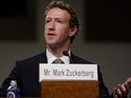 FILE PHOTO: Meta's CEO Mark Zuckerberg testifies during the Senate Judiciary Committee hearing on online child sexual exploitation at the U.S. Capitol, in Washington, U.S., January 31, 2024. REUTERS/Nathan Howard/File Photo