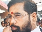 Mumbai, India – May 01, 2024: Maharashtra CM Eknath Shinde addressing the media at Balasaheb Bhavan, in Mumbai, India, on Wednesday, May 01, 2024. (Photo by Bhushan Koyande/HT Photo) Mumbai, India – May 01, 2024: Maharashtra CM Eknath Shinde addressing the media at Balasaheb Bhavan, in Mumbai, India, on Wednesday, May 01, 2024. (Photo by Bhushan Koyande/HT Photo)